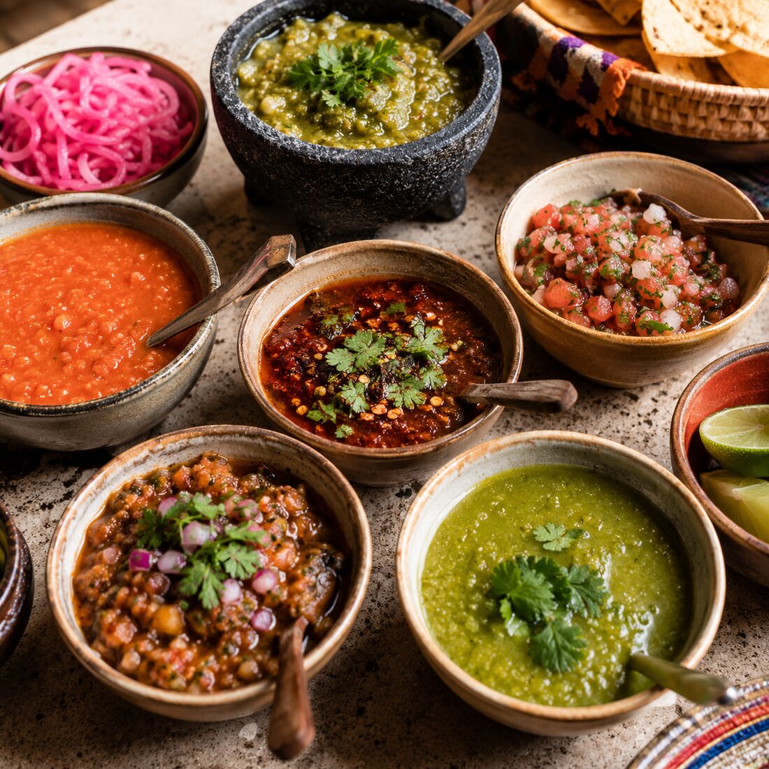 The four house salsas