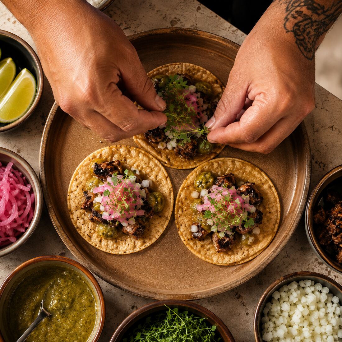 Tacos on the plate